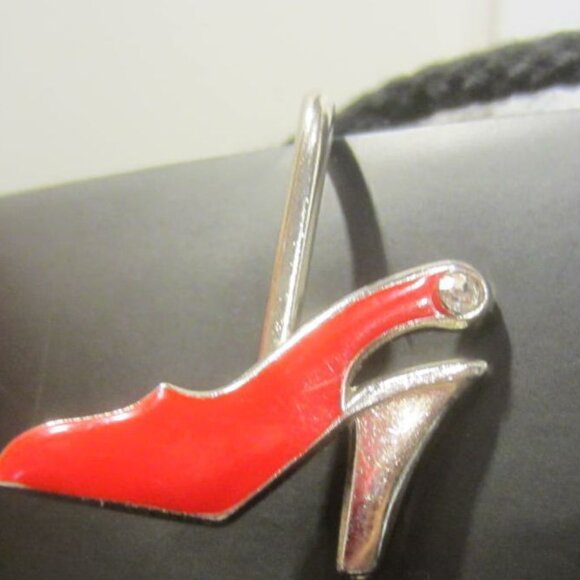 KEY FINDER hook red high heel shoe with rhinestone NEW - Picture 2 of 3